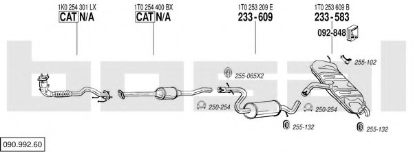 BOSAL 090.992.60 Exhaust System